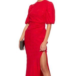 Saloni Annie-B Dotted Silk Gown Maxi